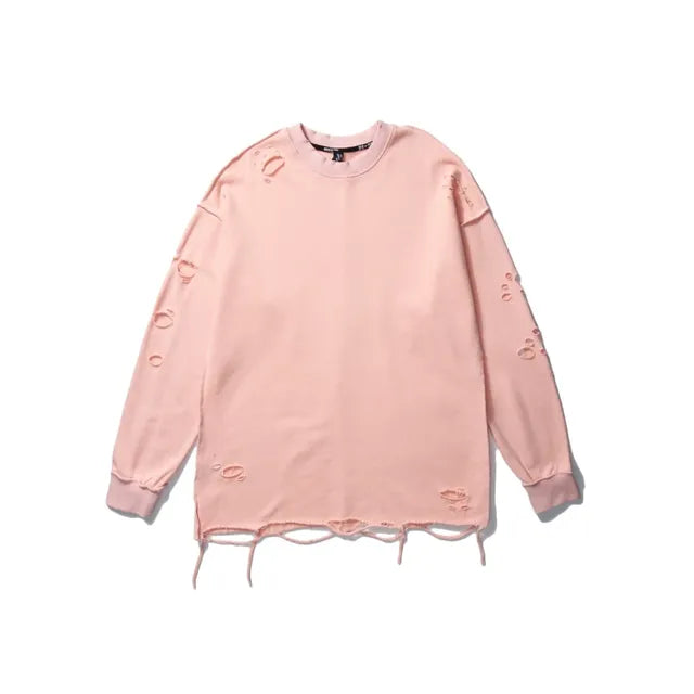 Long Sleeve Ripped Sweaters for Men and Women, Grunge Style