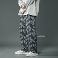 Men's Straight Leg Baggy Denim Jeans in Blue and Black