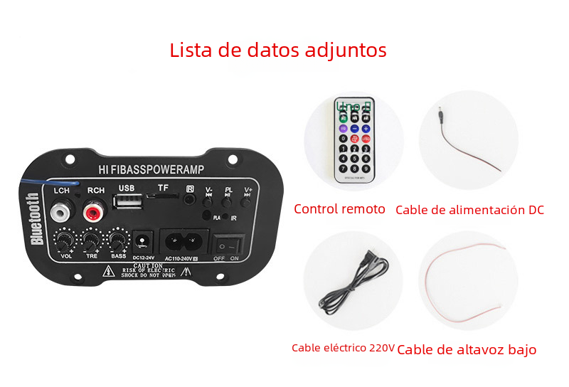 5-Inch Digital Bluetooth Amplifier for Car Sound System
