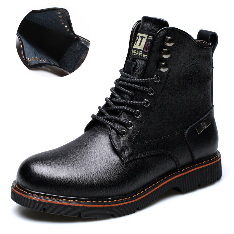 Men's Casual Martin Boots with Plus Cashmere