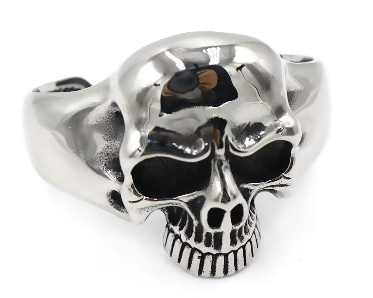 Retro Titanium Steel Men's Bracelet with Skull Design