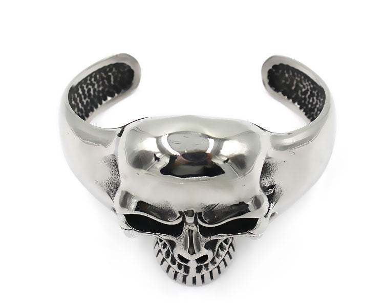 Retro Titanium Steel Men's Bracelet with Skull Design
