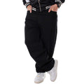 EnllerviiD Mens Loose Fit Baggy Jeans Relaxed Y2k Hip Hop Denim Jeans Dance Skater Skateboard Pants Black 109-36