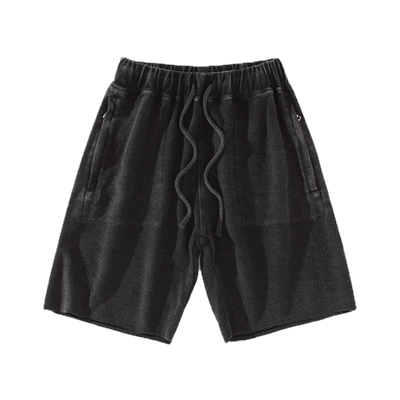 High Street Coconuts Heavy Wash Black Cotton Shorts