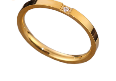Creative Titanium Steel Zircon Fashion Ring