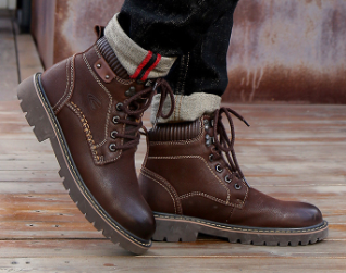 Men's Casual Martin Boots with Plus Cashmere