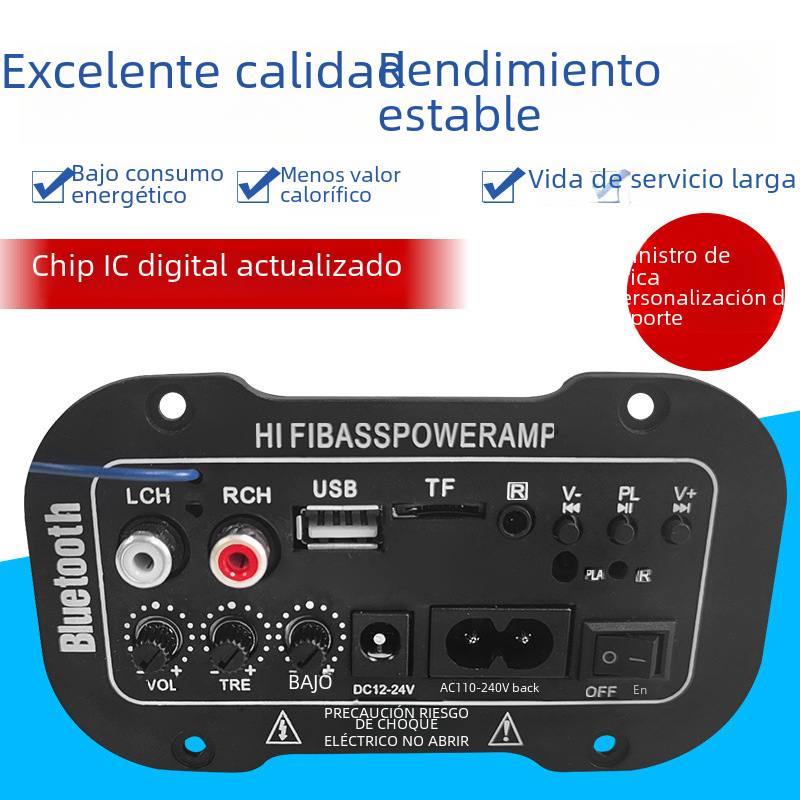 5-Inch Digital Bluetooth Amplifier for Car Sound System