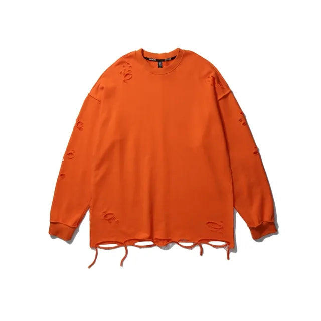 Long Sleeve Ripped Sweaters for Men and Women, Grunge Style