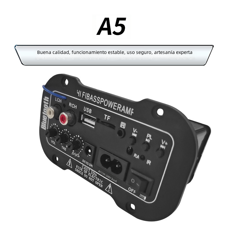 5-Inch Digital Bluetooth Amplifier for Car Sound System