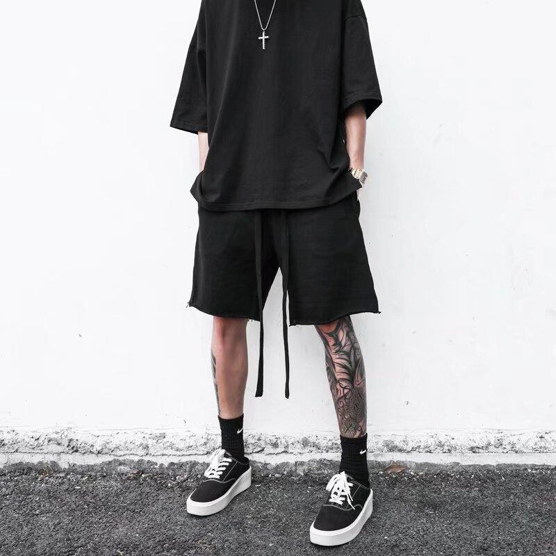 High Street Coconuts Heavy Wash Black Cotton Shorts