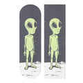 HUSSRITY Aliens and Astronauts Skateboard Grip Tape 9" x 33" Bubble Free Longboard Grip Tape Sheet Scooter Grip Tape Easy Apply Grip Tape for Skateboards