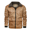 Men's Thick Warm PU Jacket for Winter