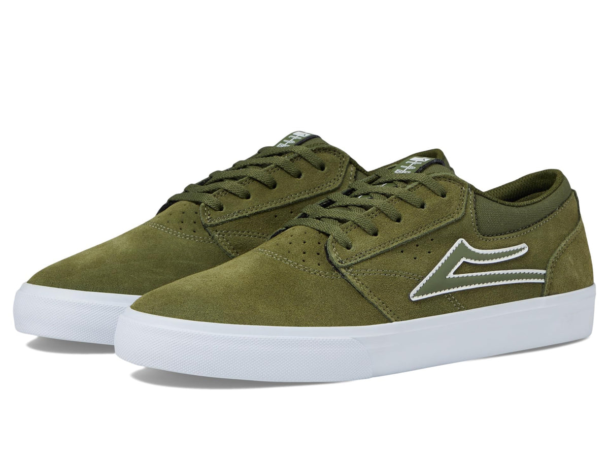 Lakai Griffin Mens Skate Shoes Olive Suede 5