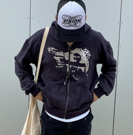Y2K Grunge Hoodie Unisex Sweatshirt (One Piece)