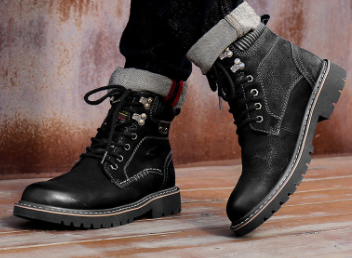 Men's Casual Martin Boots with Plus Cashmere